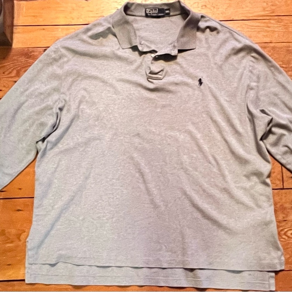 Polo Ralph Lauren Men’s 2XL Long Sleeve Polo – Classic Heather Gray